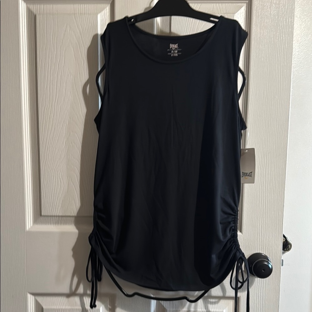 Everlast Black Ruched Cut Out Tank Top